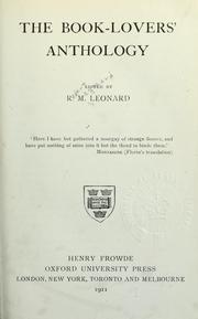 Cover of: The book-lovers' anthology