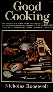 Cover of: Good cooking