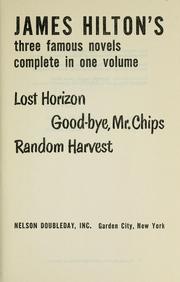 Cover of: Three famous novels complete in one volume