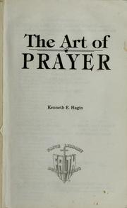 Cover of: The art of prayer