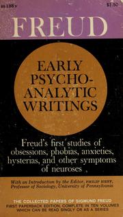 Cover of: Early Psychoanalytic Writings