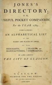 Cover image for Jones's Directory; Or, Useful Pocket Companion, for the Year 1789