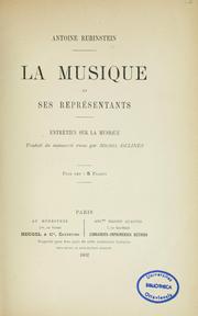 Cover of: La musique et ses représentants