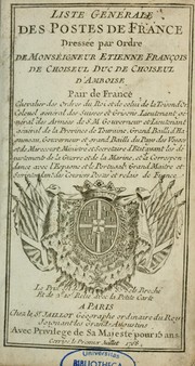 Cover of: Liste générale des postes de France