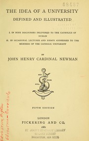 Cover of: The idea of a university