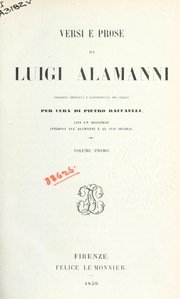 Cover of: Versi e prose