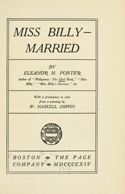 Cover of: Miss Billy Married