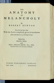 best books about Anatomy The Anatomy of Melancholy