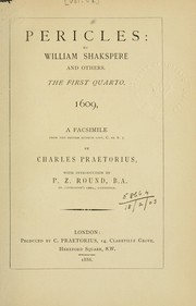 Cover of: Pericles