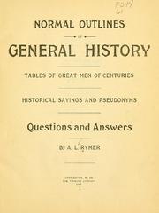 Cover image for Normal Outlines of General History