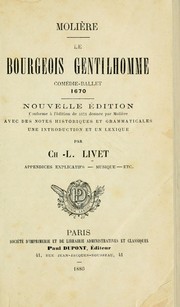 Cover of: Le bourgeois gentilhomme