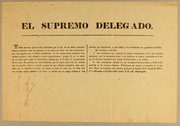 Cover image for El Supremo Delegado. Toda Exaccion Que No Està Autorizada Por La Ley Es Un Abuso Criminal