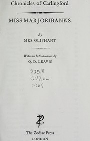 Cover of: Miss Marjoribanks