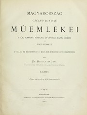 Cover of: Magyarország müemlékei