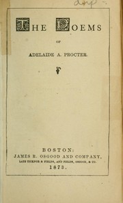 Cover of: The poems of Adelaide A. Prodter