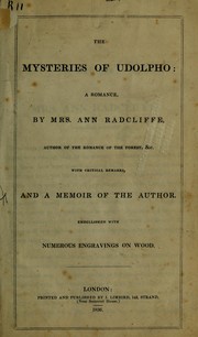 Cover of: The Mysteries of Udolpho