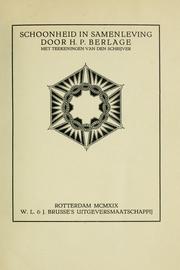 Cover of: Schoonheid in samenleving