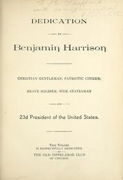 Cover of: Dedication to Benjamin Harrison