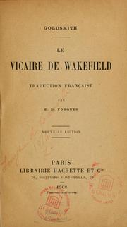 Cover of: Goldsmith's The vicar of Wakefield