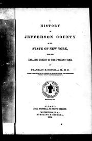 Cover image for A History of Jefferson County in the State of New York