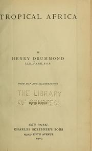 Cover of: Tropical Africa
