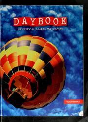 Cover of: Daybook of critical reading and writing
