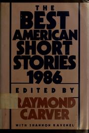 Cover of: The Best American Short Stories 1986