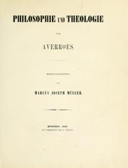 Cover of: Philosophie und theologie von Averroës