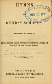 Cover of: Hymns for Sunday-schools