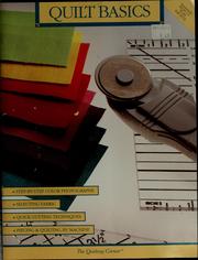 Cover of: Quilt basics