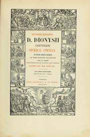Cover of: Opera omnia in unum corpus digesta ad fidem editionum Coloniensium