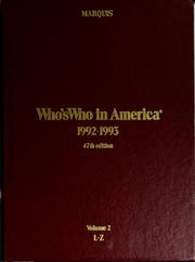 Cover of: Who's who in America, 1992-1993--Volume 2