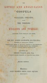 Cover of: The Gothic and Anglo-Saxon Gospels in parallel columns