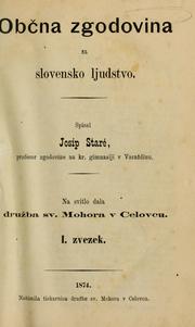 Cover image for Občna Zgodovina Za Slovensko Ljudstvo