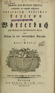 Cover of: Ausführliches und möglichst vollständiges lateinisch-deutsches Lexicon