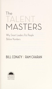 best books about talent The Talent Masters: Why Smart Leaders Put People Before Numbers