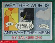 best books about weather for kindergarten Weather Words and What They Mean