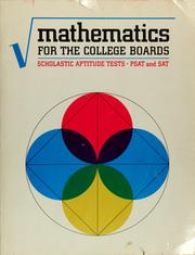 Cover of: Mathematics for the college boards