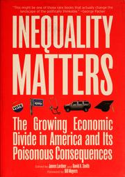 Cover of: Inequality matters