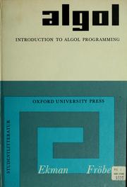 Cover of: Lärobok i ALGOL