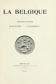 Cover of: La Belgique