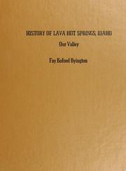 Cover image for History of Lava Hot Springs, Idaho