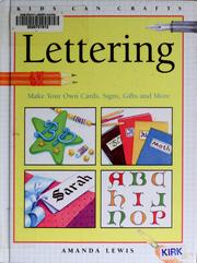 Cover of: Lettering