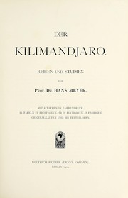 Cover of: Der Kilimandjaro