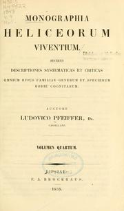Cover of: Monographia heliceorum viventium