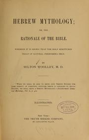 Cover of: Hebrew mythology