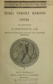 Cover of: Publi Vergili Maronis opera