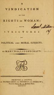 Cover of: A Vindication of Rights of Woman: with Strictures on Policial and Moral SUBJECTs (Collected Works of Mary Wollstonecraft)