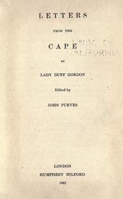 Cover image for Letters From the Cape