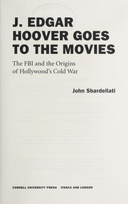 Cover of: J. Edgar Hoover goes to the movies